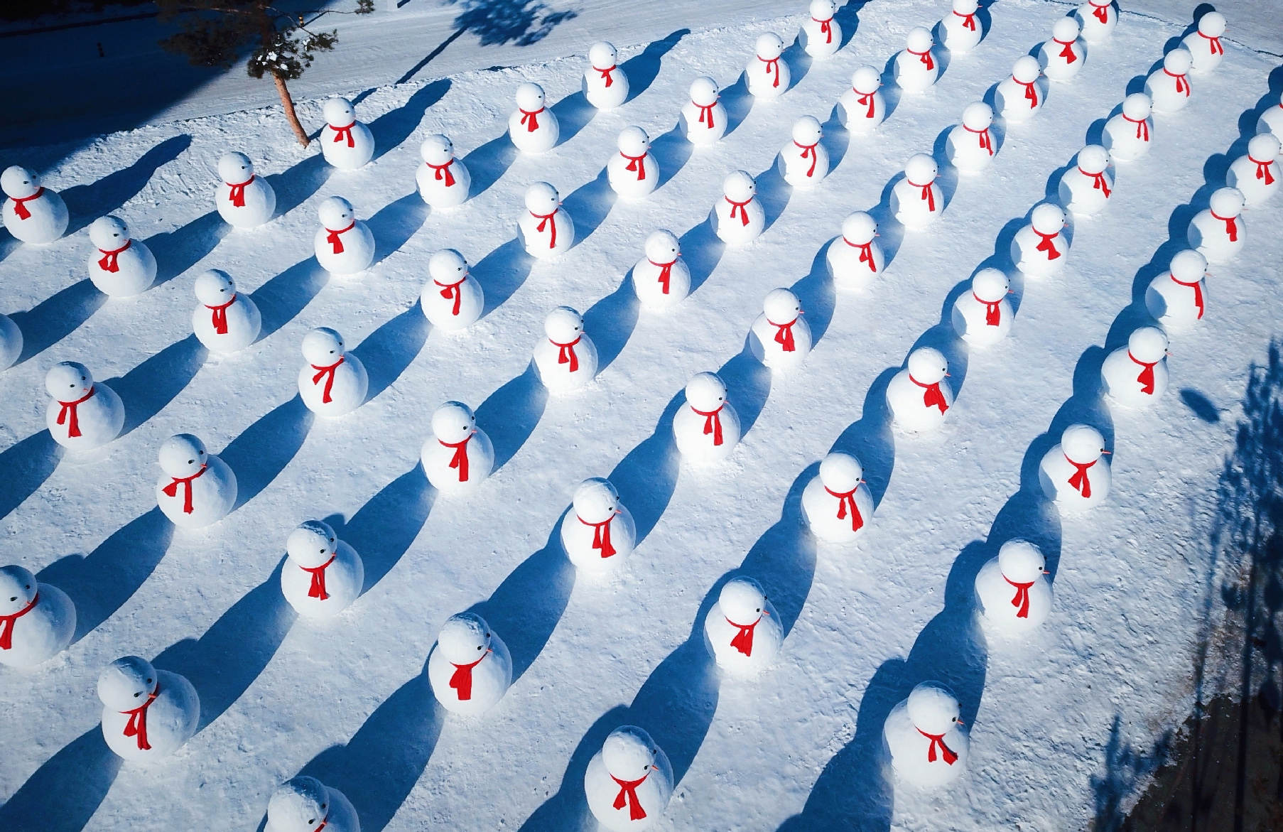 雪人实景图片